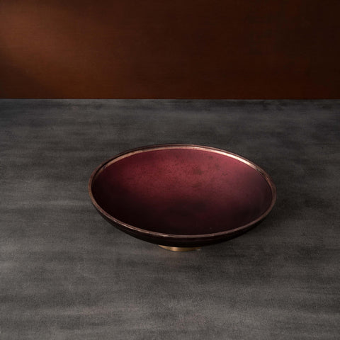 Glass Bowl Sml Maroon - ellementry