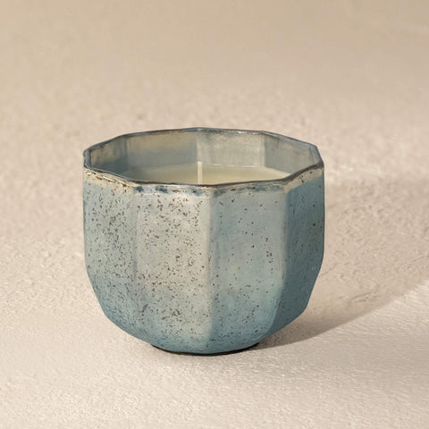 Attar Blue Wax Filled Glass Bowl - ellementry