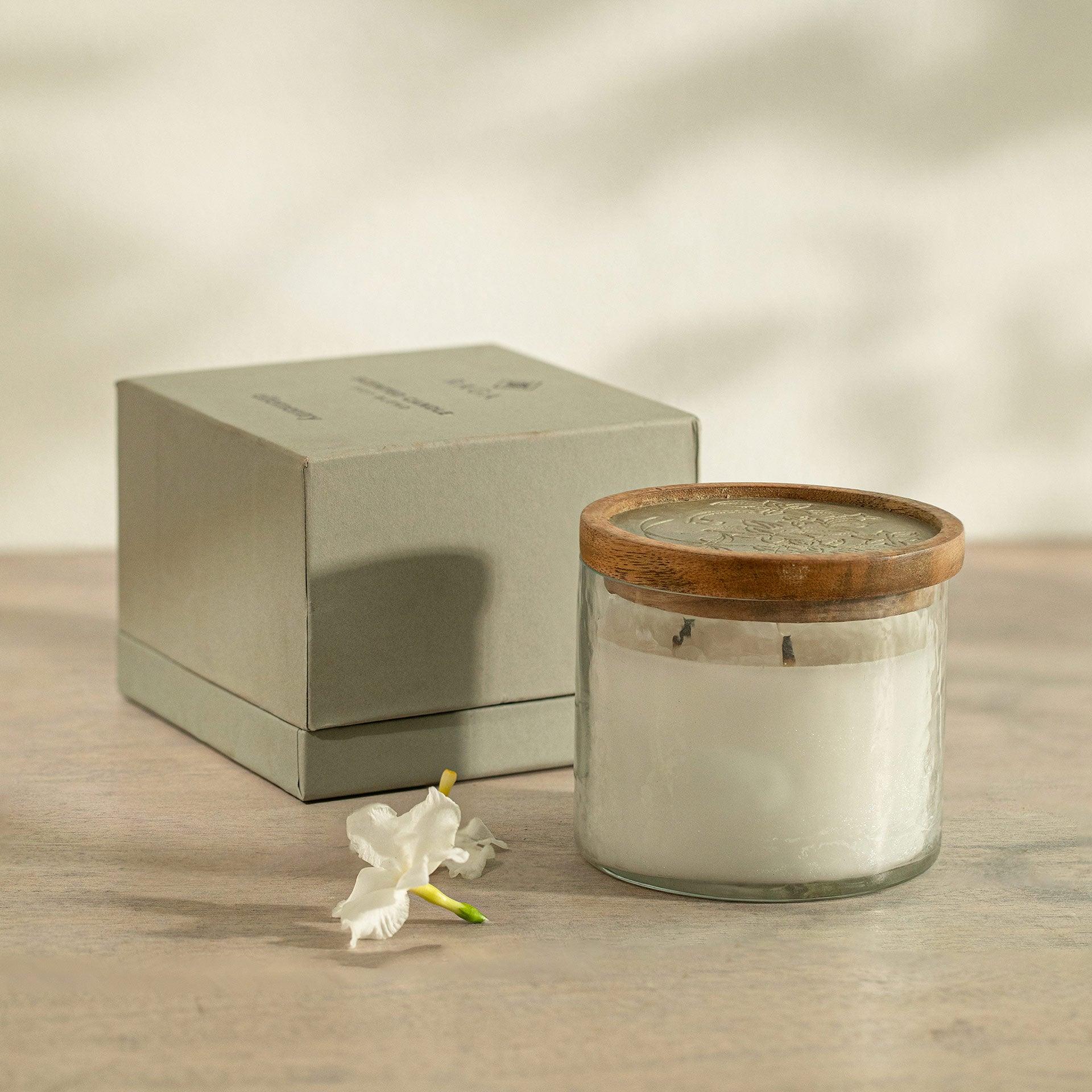 Lavender Vanilla Glass Jar Wax Candle (3 Wick)