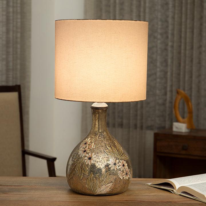 Muse Glass Lamp With Shade