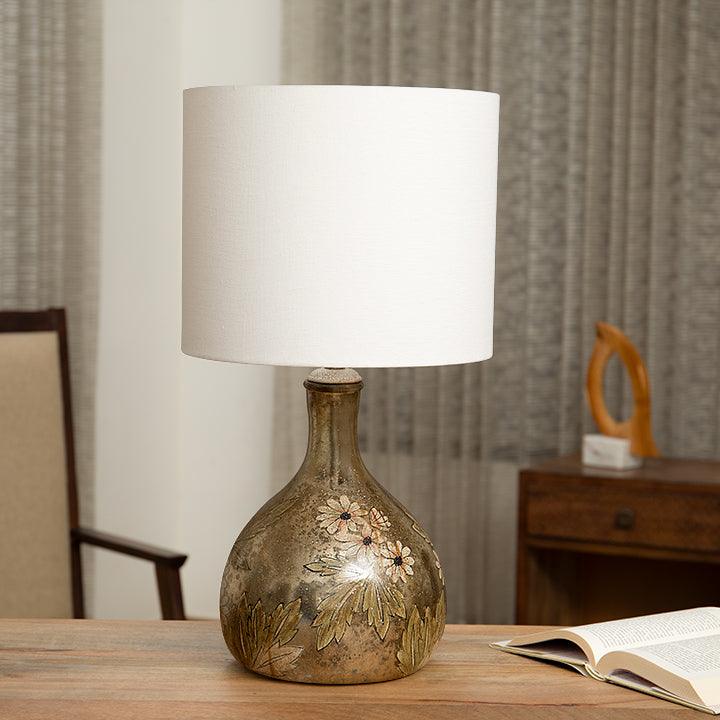 Muse Glass Lamp With Shade