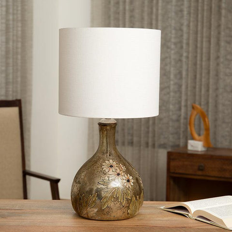 Muse Glass Lamp With Shade - ellementry