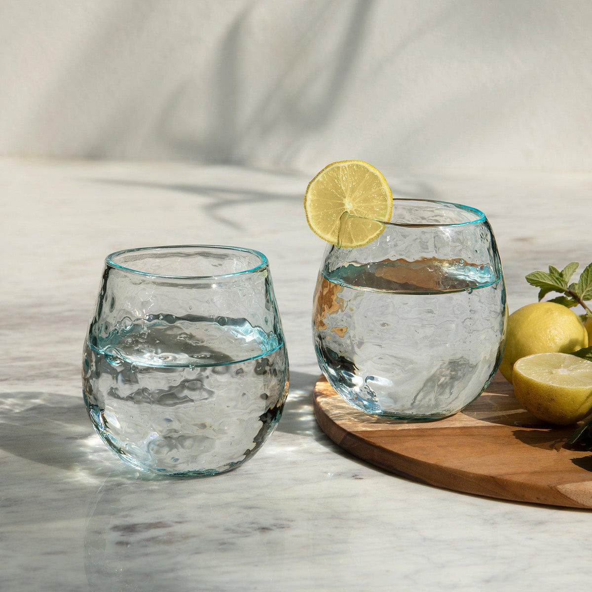 Quoise Glass Tumbler Set of 2 (Round) - ellementry