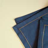 Blue Linen Napkin Set of 6 - ellementry