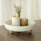 Selene marble bowl with wooden legs - ellementry