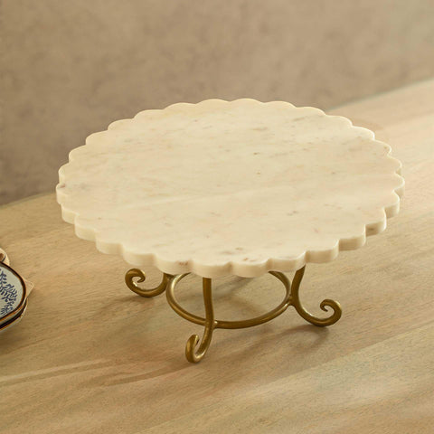 Crescent Cake Stand with Metal Legs - ellementry