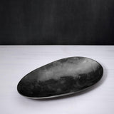black textured metal platter- large - ellementry