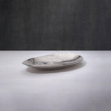 silver textured metal platter- small - ellementry