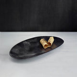 black textured metal platter- small - ellementry