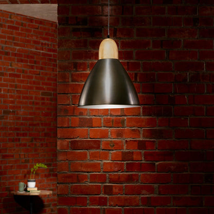 Gun Metal Pendant Lamp- Narrow - ellementry