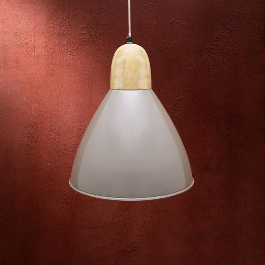 Grey Metal Pendant Lamp- Narrow - ellementry