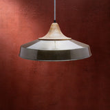 gun metal pendant lamp- flat - ellementry