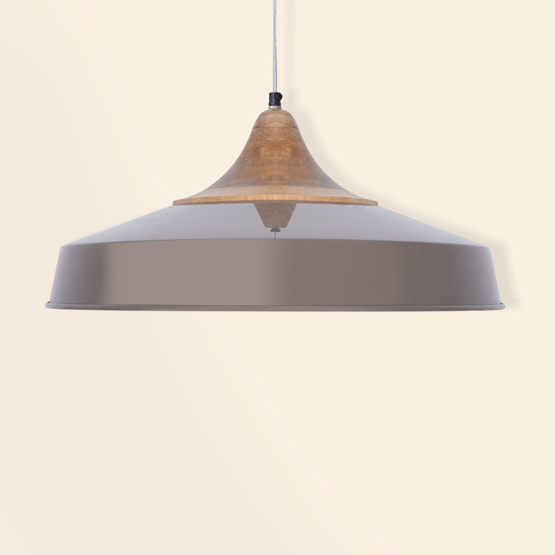 grey metal pendant lamp- flat