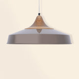 grey metal pendant lamp- flat - ellementry