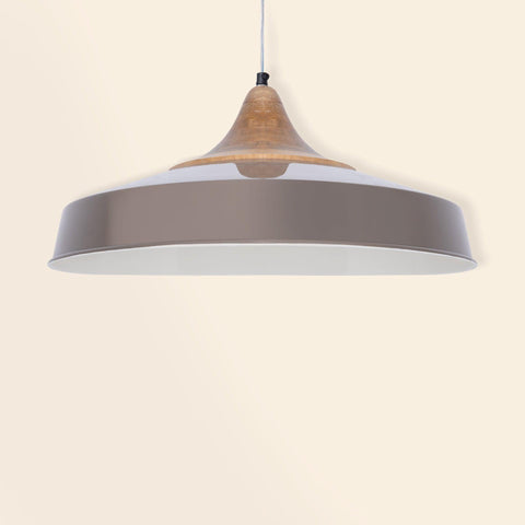 grey metal pendant lamp- flat - ellementry