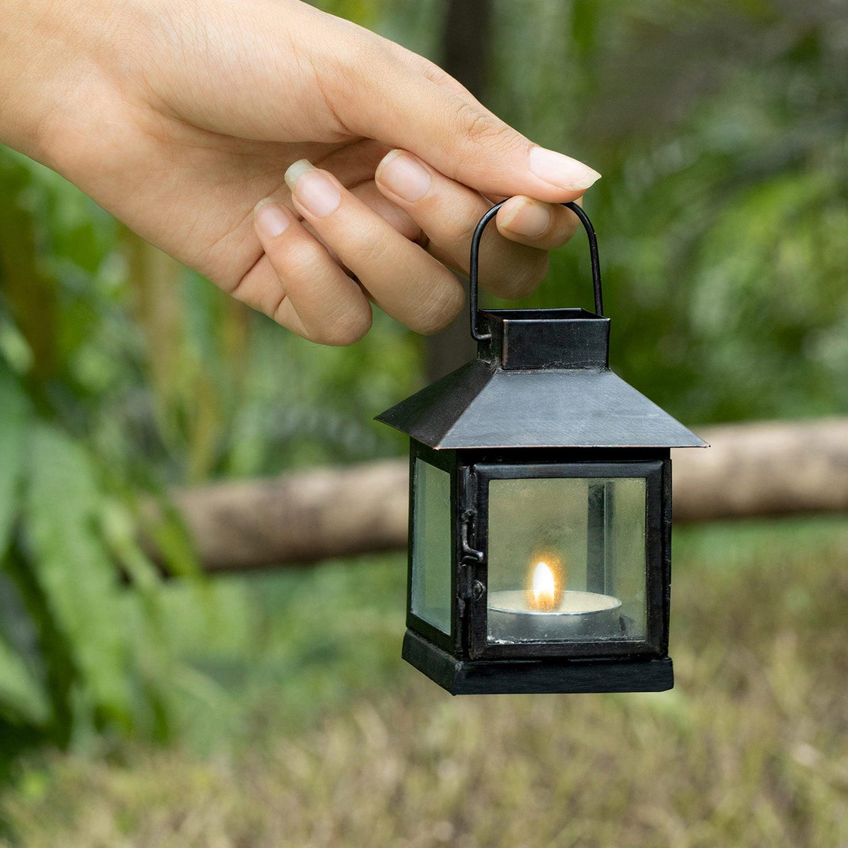 Kuma Metal Square Lantern Set of 2 (with T-Light) - ellementry
