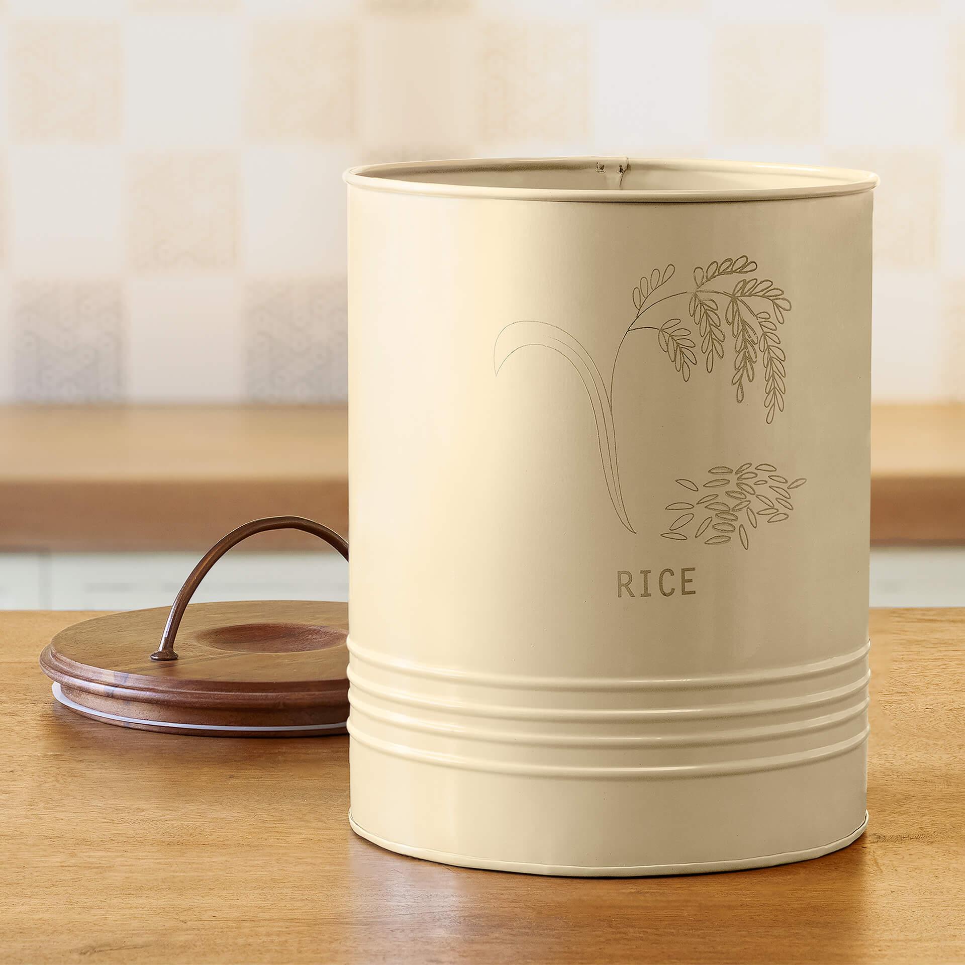 Rice Storage Barrel with Wooden lid