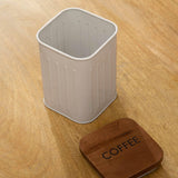 Foursquare coffee container with wooden Lid - ellementry