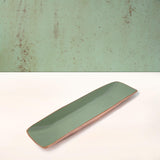 sap green metal-enamel fusion platter - ellementry