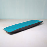 teal metal-enamel fusion platter - ellementry