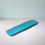 teal metal-enamel fusion platter - ellementry