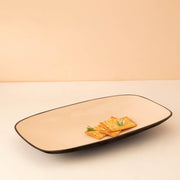 Pink Metal Platter With Enamel