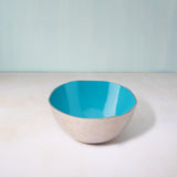 teal metal-enamel fusion fruit bowl- medium - ellementry