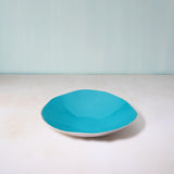 teal metal-enamel fusion platter- large - ellementry
