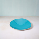 teal metal-enamel fusion platter- large - ellementry