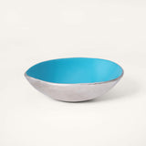teal metal-enamel fusion platter- small - ellementry