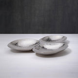 silver triple metal platter - ellementry