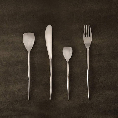 Silver Metal Cutlery (Set of 4) - ellementry