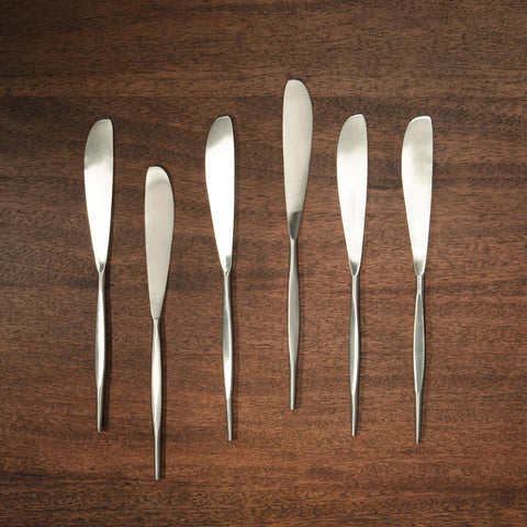 silver metal knives (set of 6) - ellementry