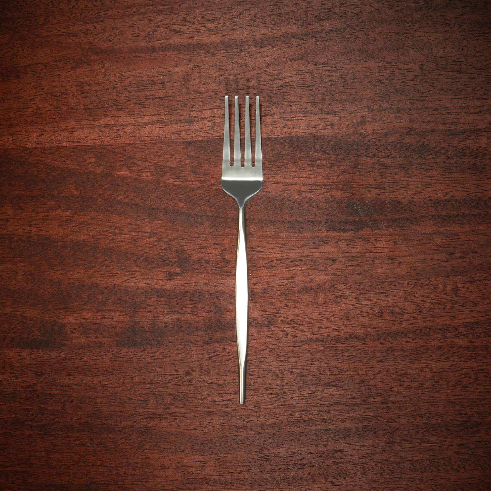 matt silver metal forks (set of 6)
