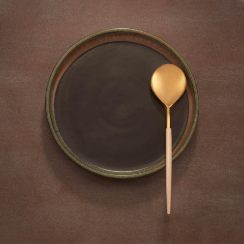 pink and gold metal table spoons (set of 6) - ellementry