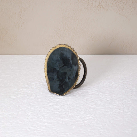inky round metal napkin ring - ellementry