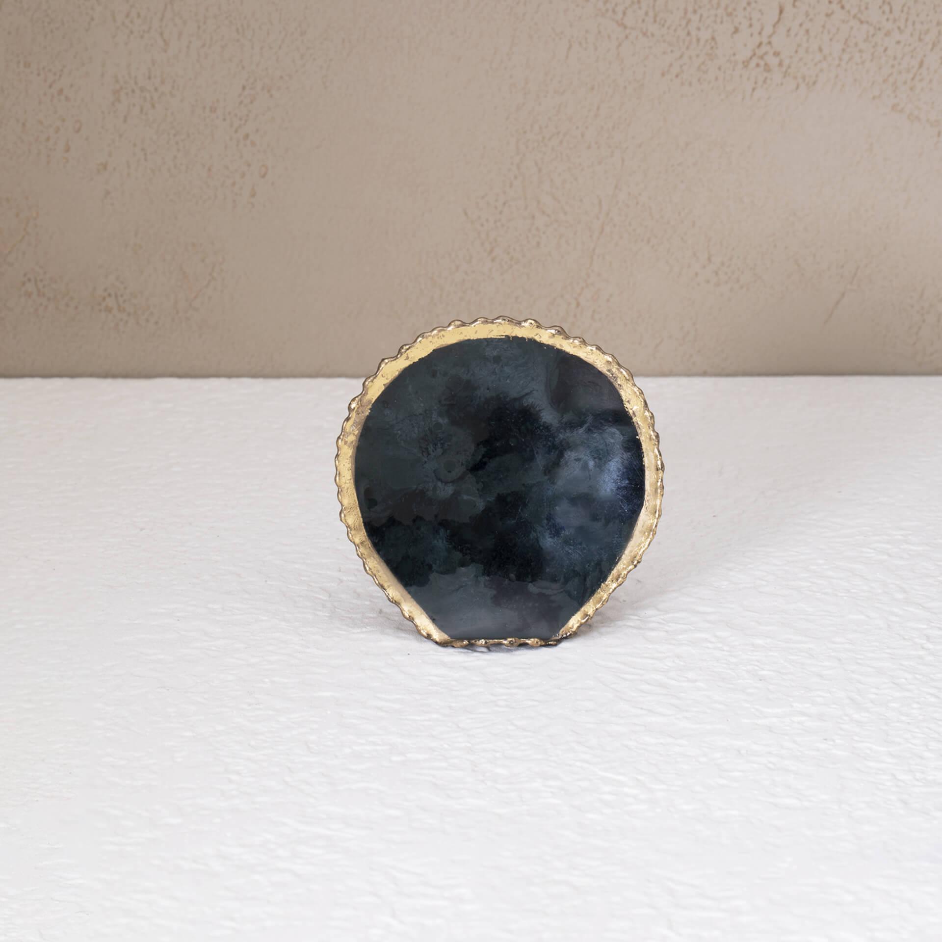 Inky Round Metal Napkin Ring