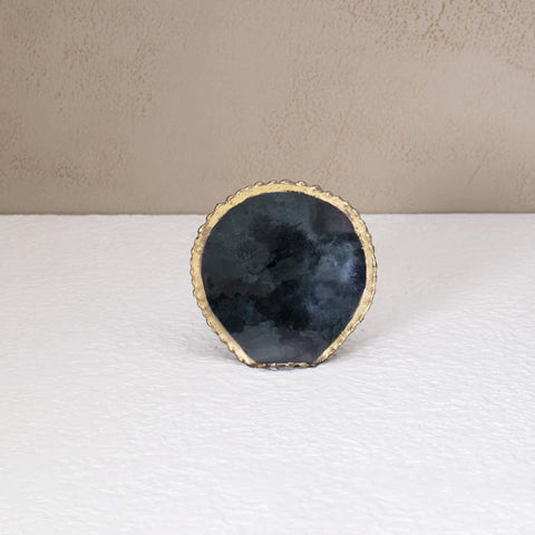 inky round metal napkin ring - ellementry