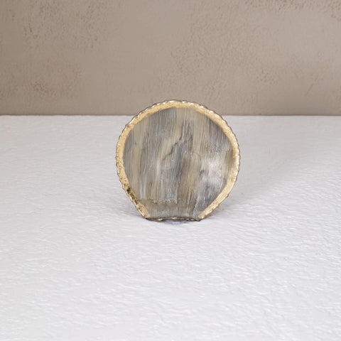 beige round metal napkin ring - ellementry
