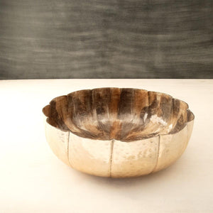 Beige Metal Fruit Bowl- Small