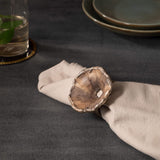 beige coral metal napkin ring - ellementry