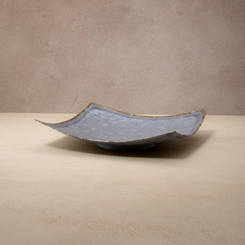 silver metal platter- square - ellementry