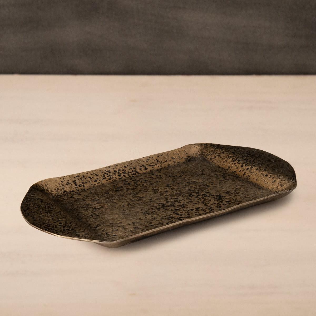 Metal Tray Lrg Bronze - ellementry
