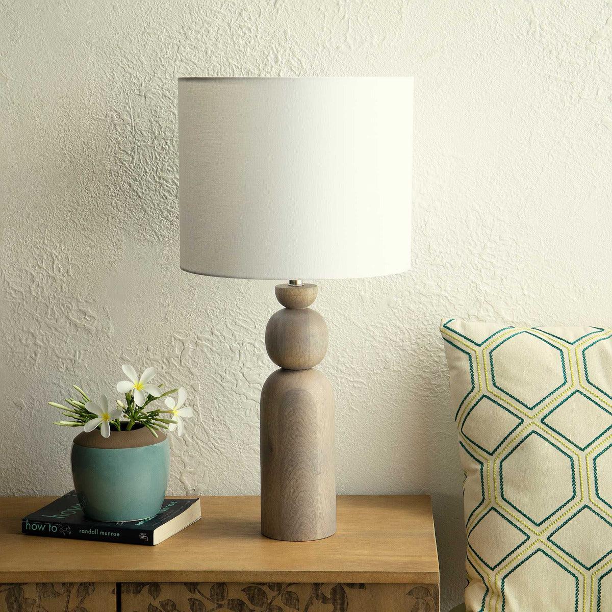 Tall Boy Mango Wood Table Lamp - ellementry