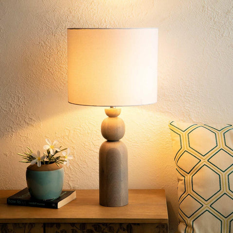 Tall Boy Mango Wood Table Lamp - ellementry