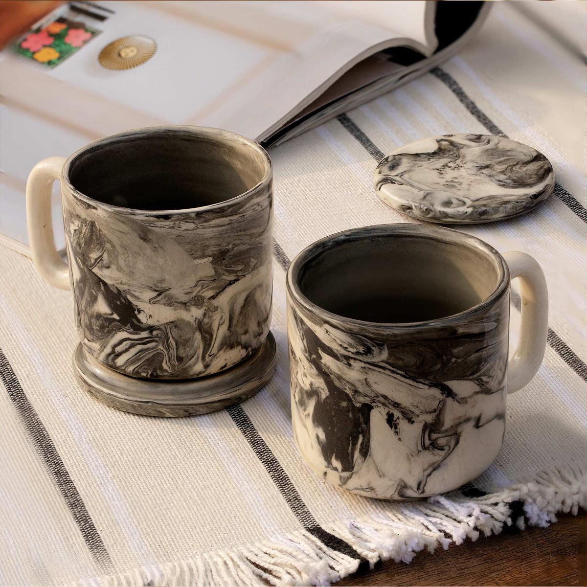 Carbon Ceramic Mug Set of Two