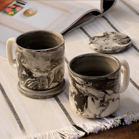 Carbon Ceramic Mug Set of Two - ellementry