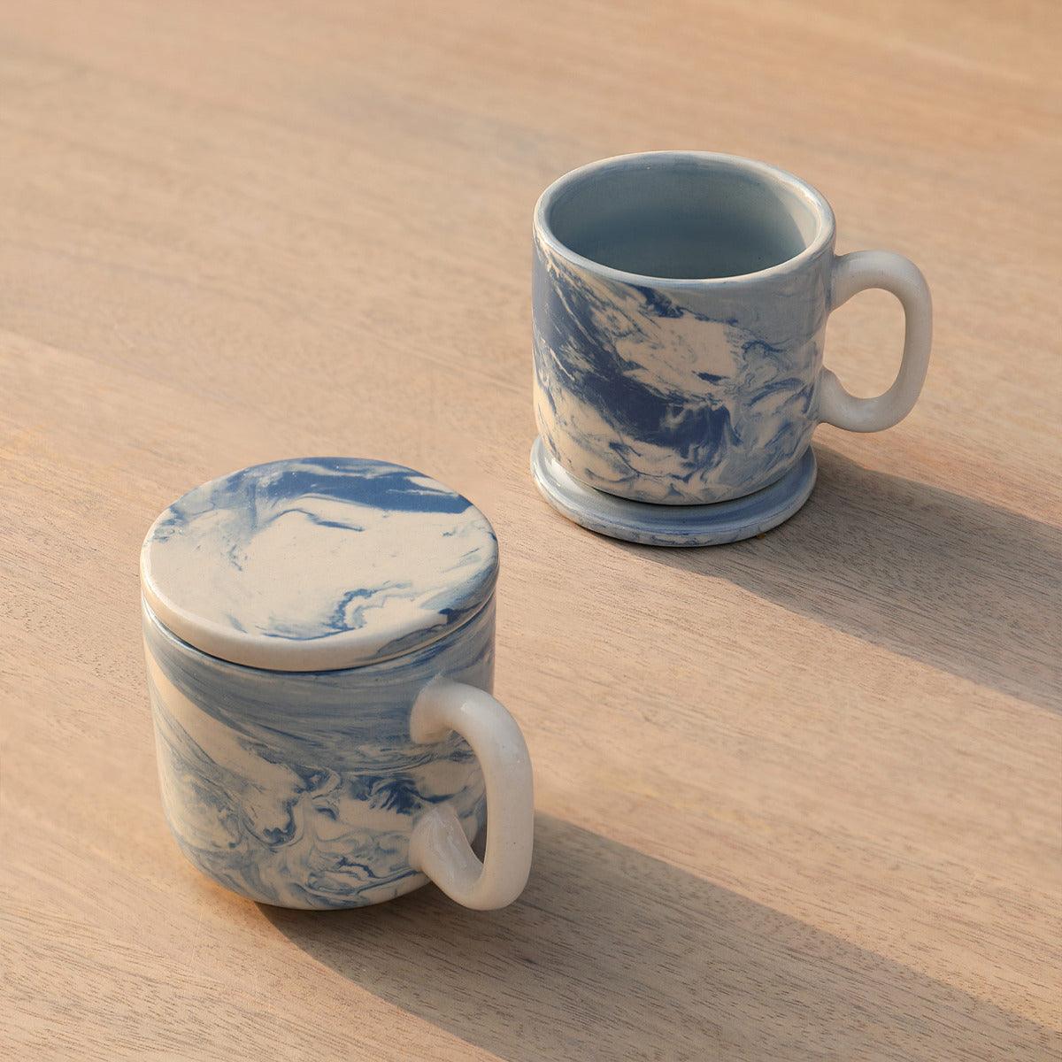 The Earth Ceramic Mug Set of Two