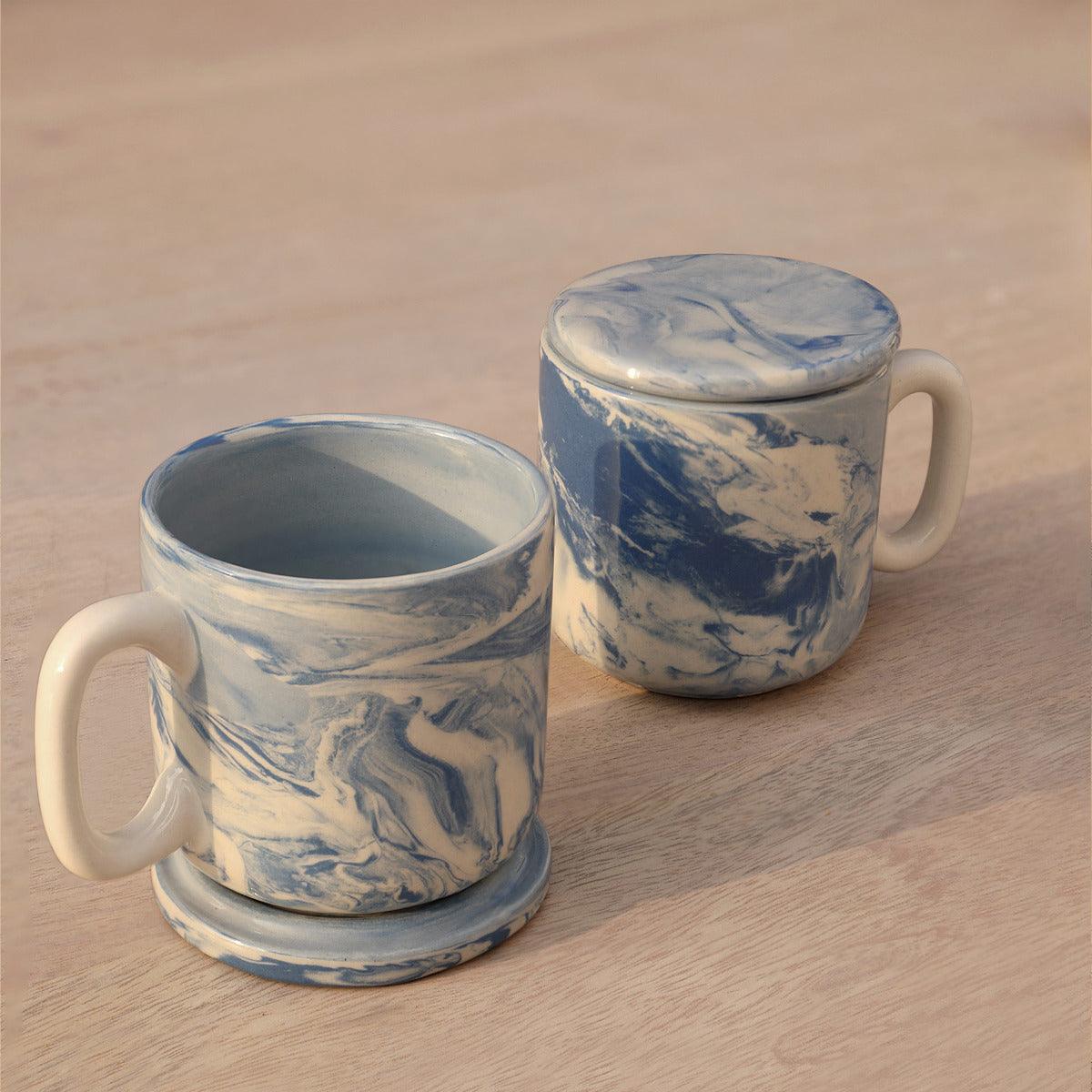 The Earth Ceramic Mug Set of Two