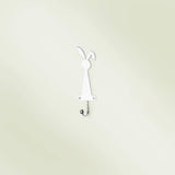 silver metal rabbit wall hook - ellementry